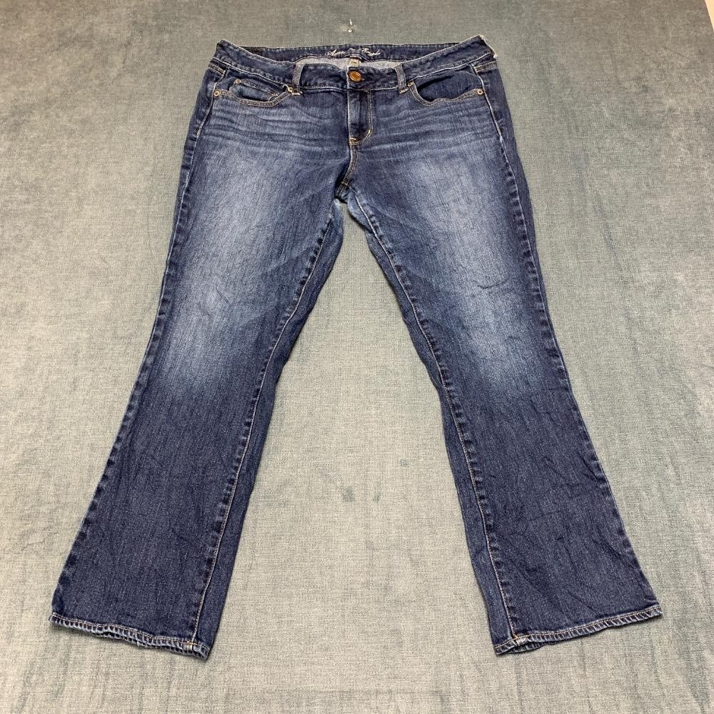 American Eagle Outfitters Jeans Womens 16 34x28 Blue Cotton Stretch Straight Leg
